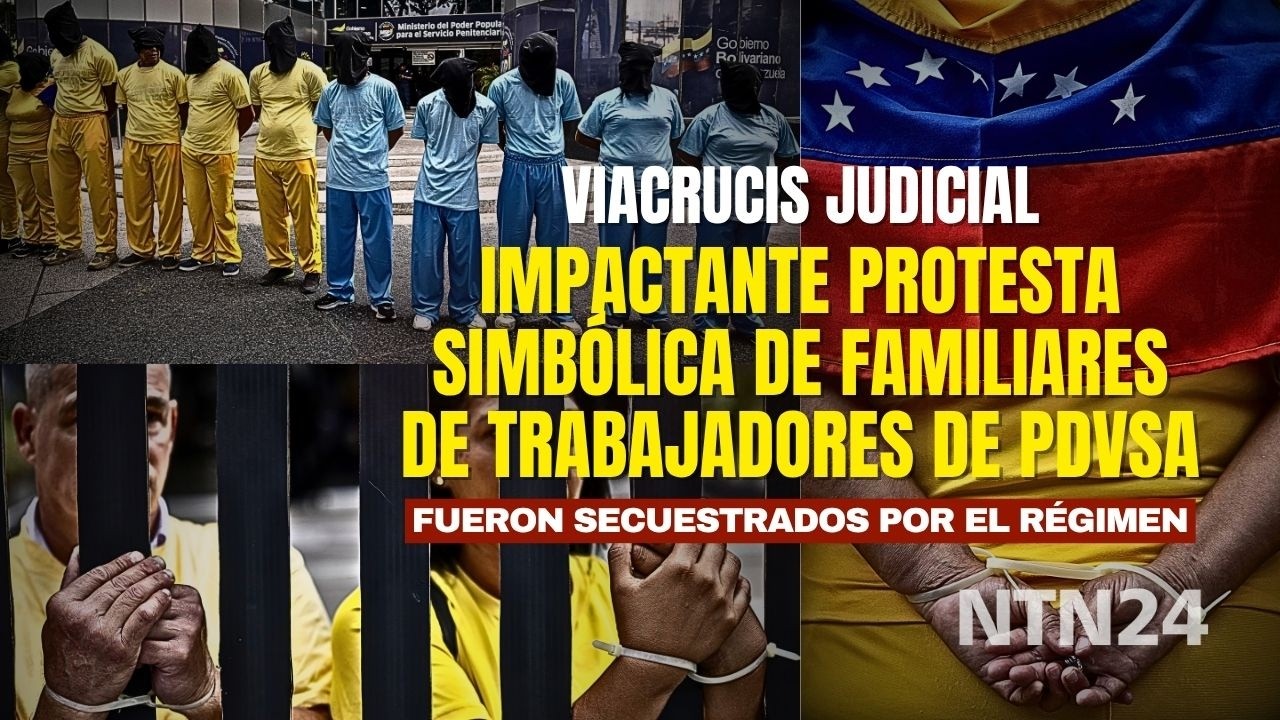 Familiares de trabajadores de PDVSA realizan protesta simbólica por detenciones